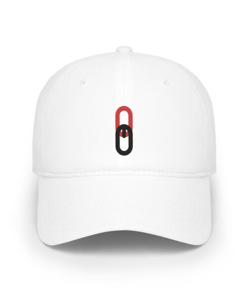 Link Motivation Chain Embroidered Cap — White