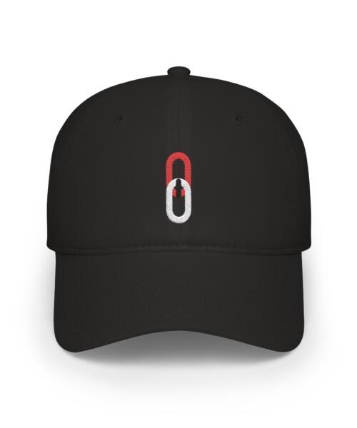 Link Motivation Chain Embroidered Cap — Black