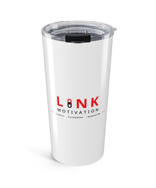 Link Motivation Insulated Tumbler — White, 20oz